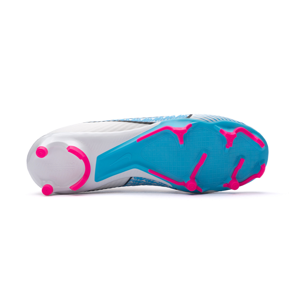 Bota de fútbol Nike Air Zoom Mercurial Superfly Academy FG/MG White-Baltic Blue-Pink Blast-Black - Fútbol Emotion