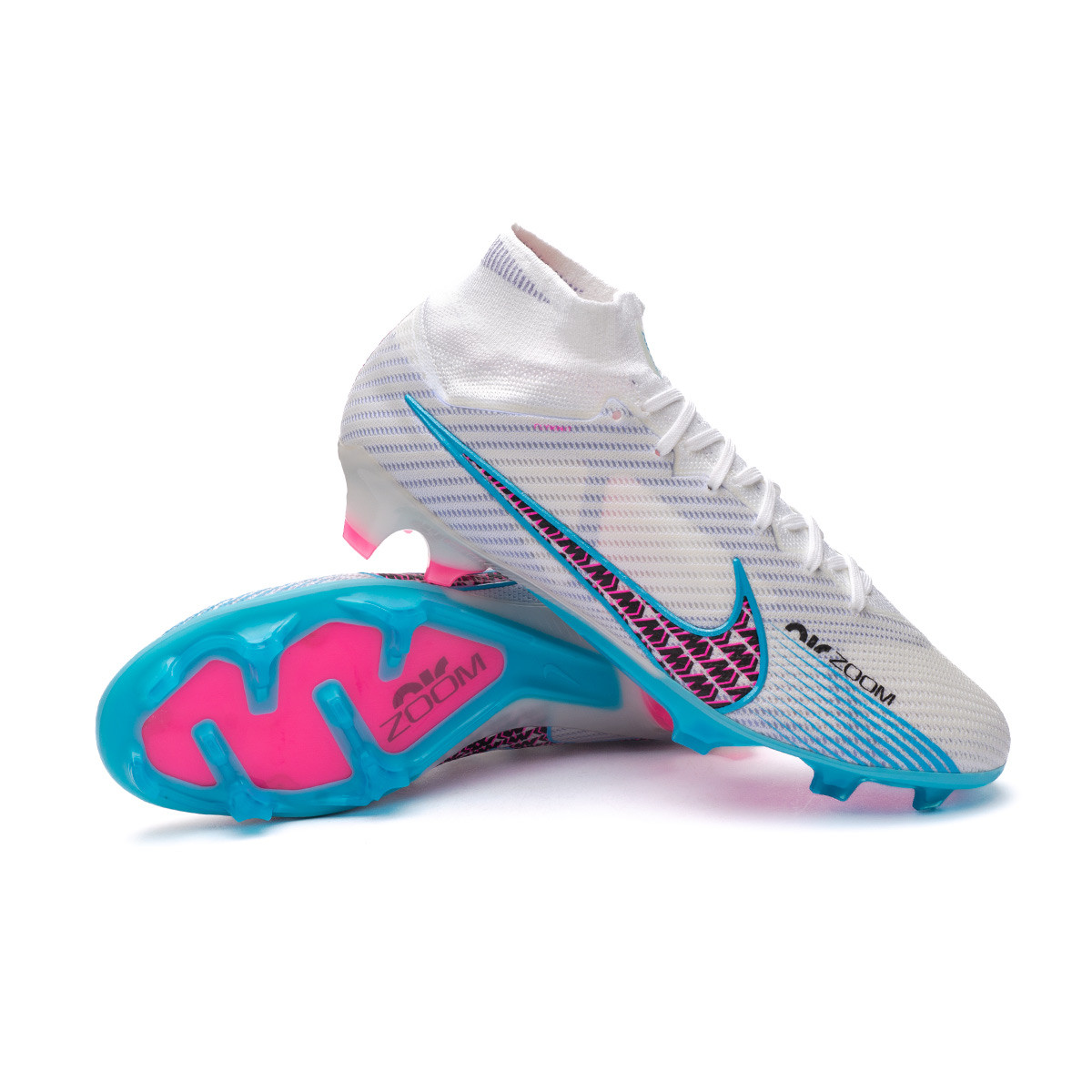 longitud Tom Audreath Unirse Bota de fútbol Nike Air Zoom Mercurial Superfly 9 Elite FG White-Baltic  Blue-Pink Blast - Fútbol Emotion