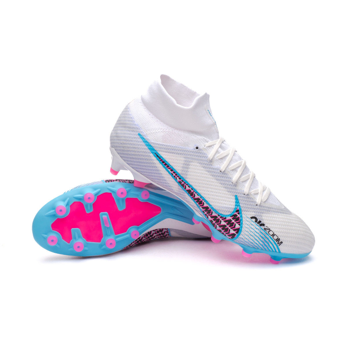 Lustre Circunferencia velocidad Bota de fútbol Nike Air Zoom Mercurial Superfly 9 Pro AG-Pro White-Baltic  Blue-Pink Blast - Fútbol Emotion