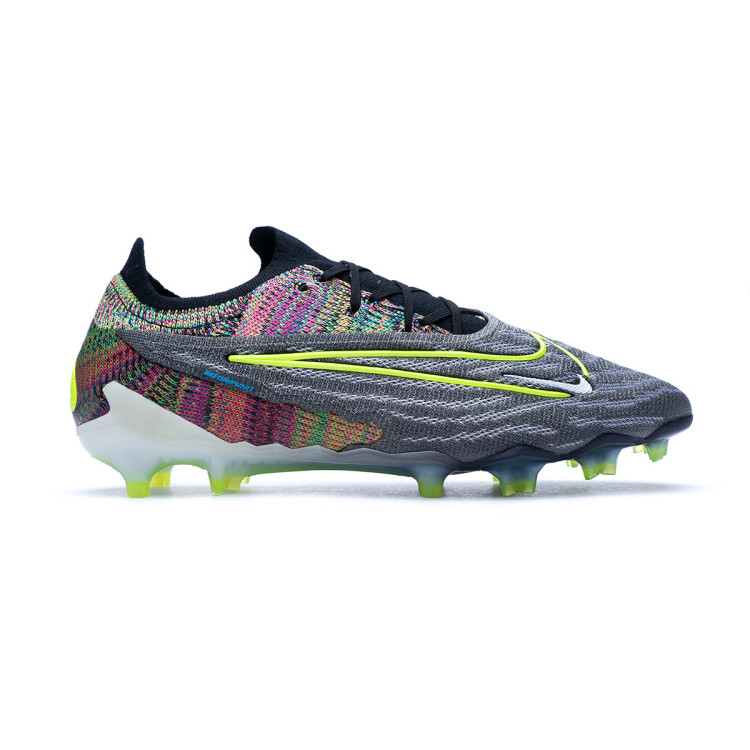 Chuteira Nike Phantom GX Elite Fusion FG BlackVoltWhiteBlue GlowPink Blast Fútbol Emotion