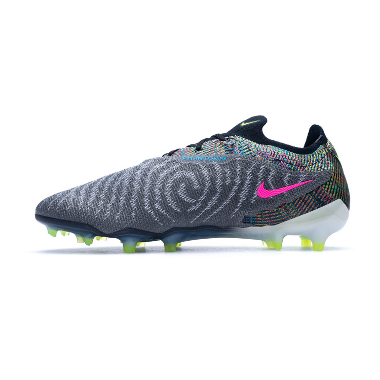 Chuteira Nike Phantom GX Elite Fusion FG BlackVoltWhiteBlue GlowPink Blast Fútbol Emotion