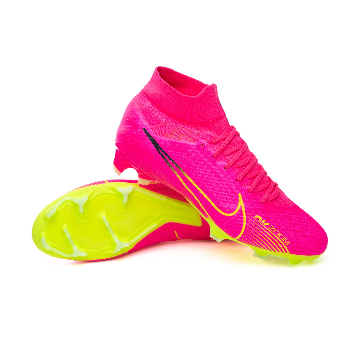 Bota de fútbol Air Zoom Superfly 9 FG Pink Spell-Volt-Gridiron - Fútbol Emotion