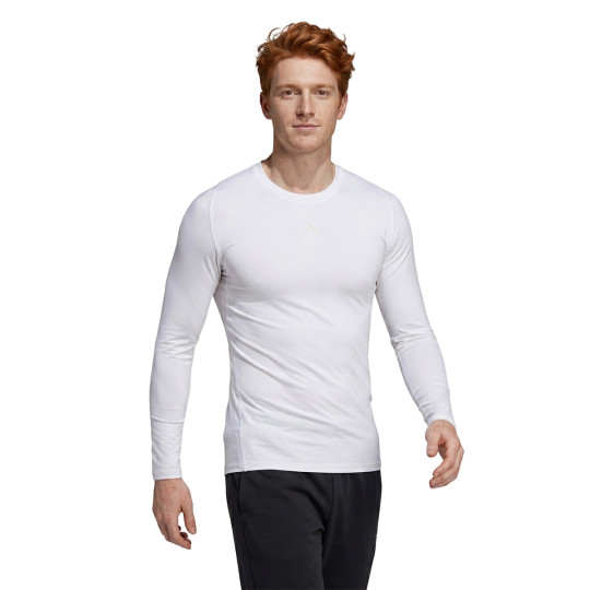 ABOUTアバウトMEN'S TECH T-SHIRT WARM UP 白　M Jersey adidas Manga Larga Techfit White - Fútbol Emotion