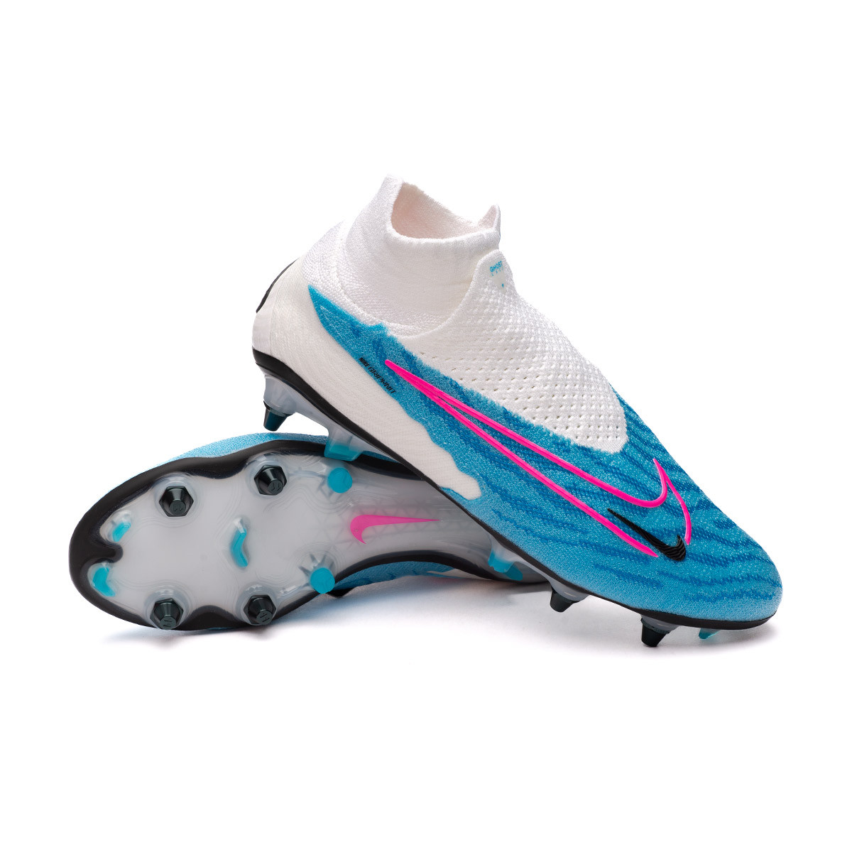 Bota de fútbol Nike Elite DF SG-Pro Profesional Blue-Pink Blast-White-Laser Blue Fútbol Emotion