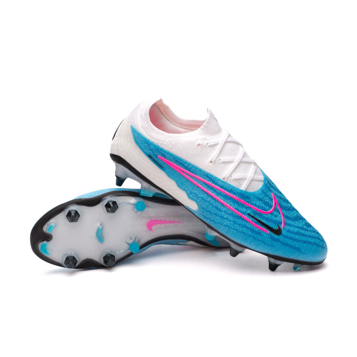 Bota de fútbol Nike Phantom GX SG-Pro Profesional Baltic Blue-Pink Blast-White-Laser Blue-Black - Fútbol Emotion