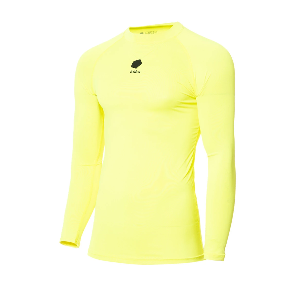 Soka - T-Shirt Kids Soul Long Sleeve, Hombre, Laser Yellow, 140 cm