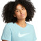 Camiseta Dri-Fit Swoosh Mujer Ocean Bliss-Pure Platinum-White