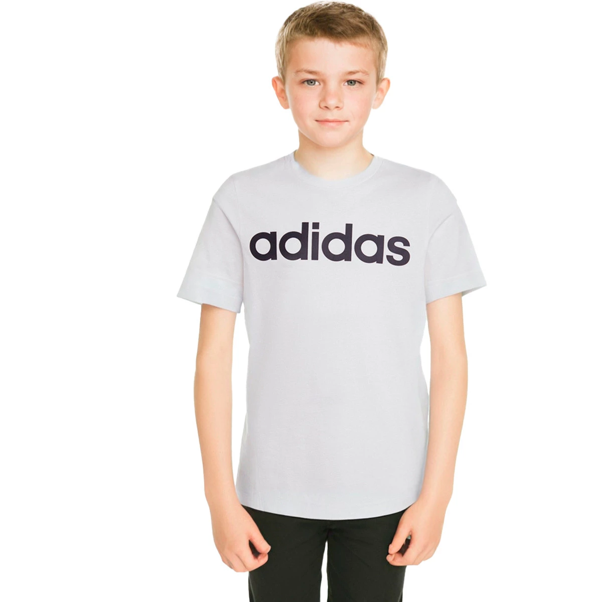 Jersey adidas Essentials Linear Ni o White Black F tbol Emotion