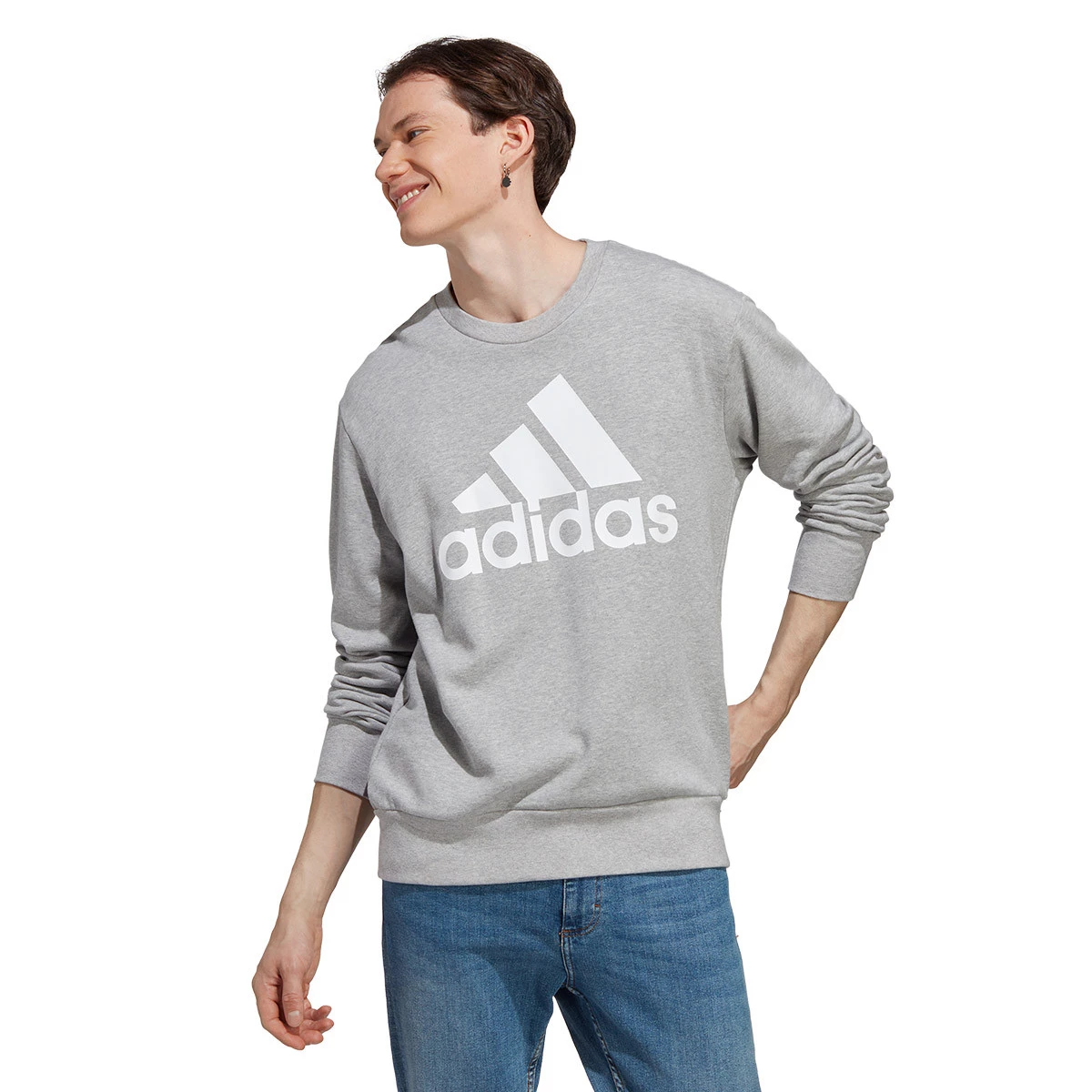 Adidas large on sale logo sweatshirt