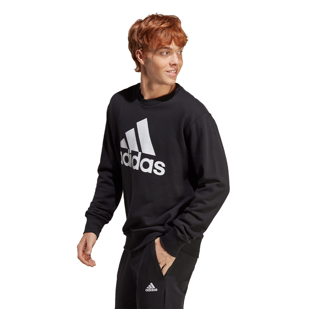 adidas Essentials Big Logo Sweatshirt - Black