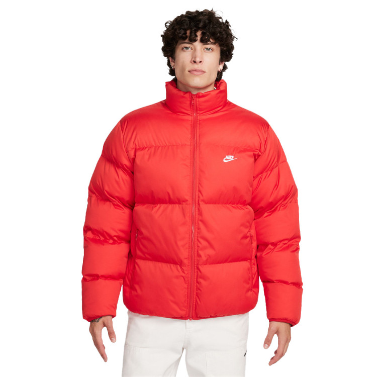 Coat Nike Sportswear Club Puffer University Red White Futbol Emotion
