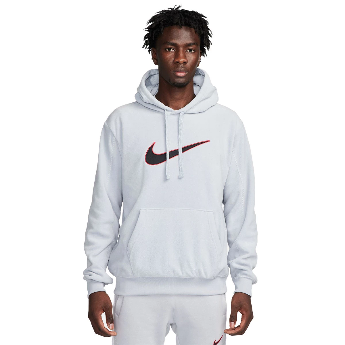 Sweatshirt Nike Sportswear SP Hoodie Polar Fleece Wolf grey Futbol Emotion