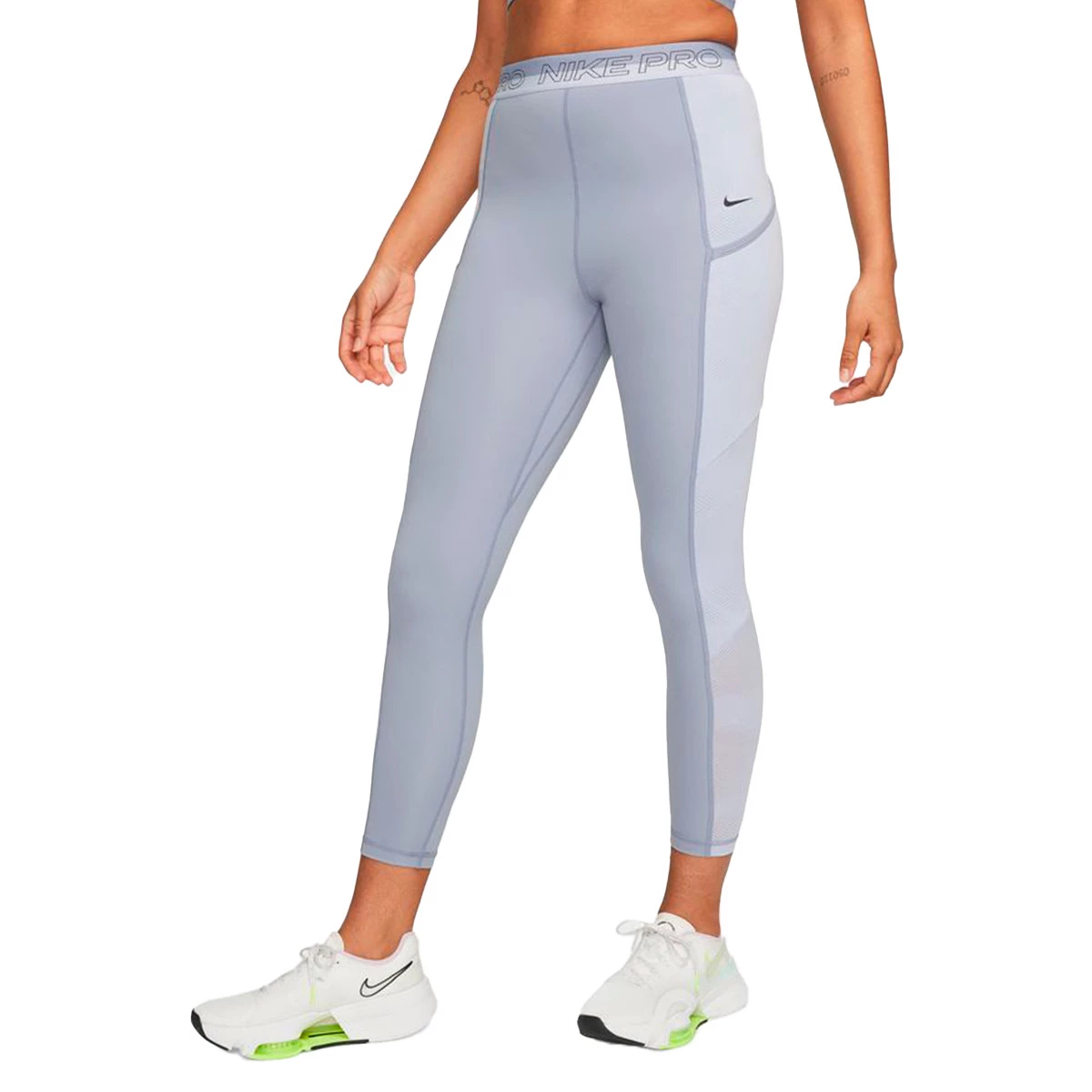 Leggings Nike Pro Dri-Fit 7/8 Mujer Indigo Haze-Oxygen Purple-Gridiron -  Fútbol Emotion