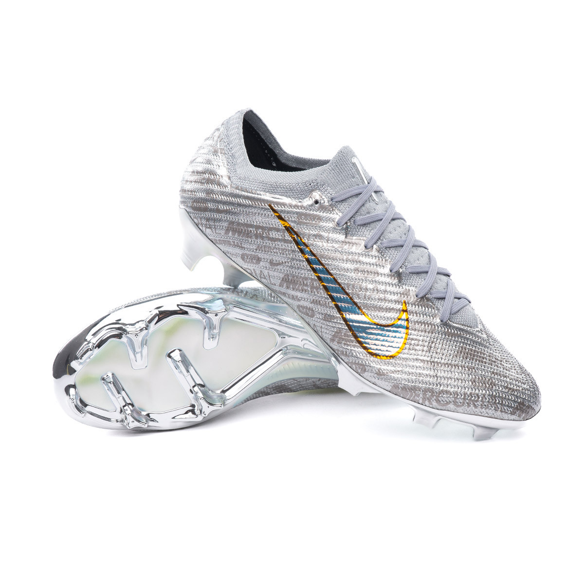 Bota de Nike Air Zoom Mercurial Vapor 15 Elite XXV FG Metalic Silver-Volt-Black - Fútbol