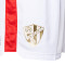 Pantalón corto SD Huesca Segunda Equipación 2023-2024 Niño White-Red-Gold Metallic