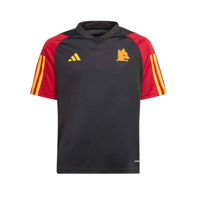 camiseta-adidas-as-roma-fanswear-2023-2024-nino-black-victory-red-0