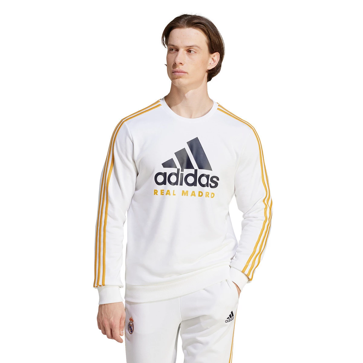 Sudadera adidas Real Madrid CF Fanswear 2023-2024 White - Fútbol Emotion