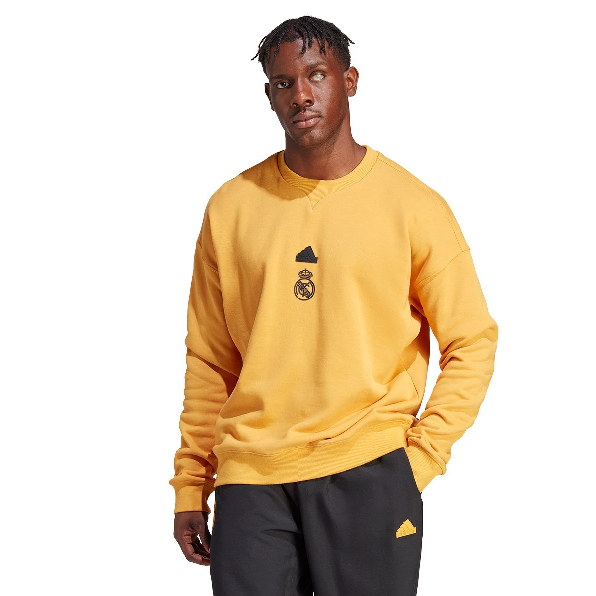 Sweatshirt adidas Real Madrid CF Fanswear 2023 2024 Geliebtes Gelb Futbol Emotion