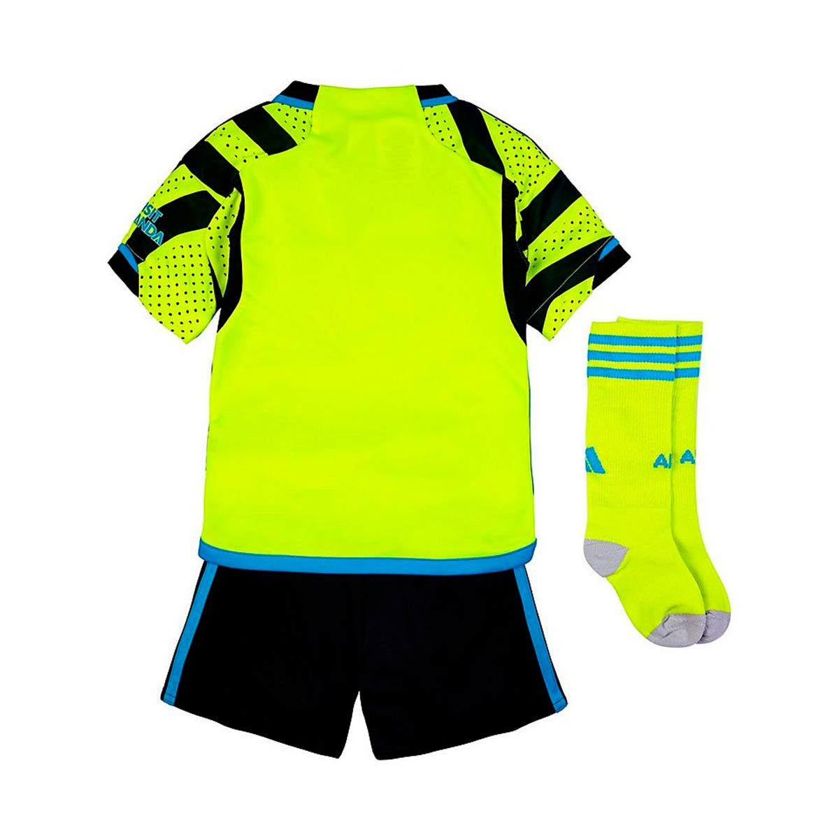 Kit adidas Kids Arsenal FC Away Kit 20232024 Solar YellowBlack Fútbol Emotion
