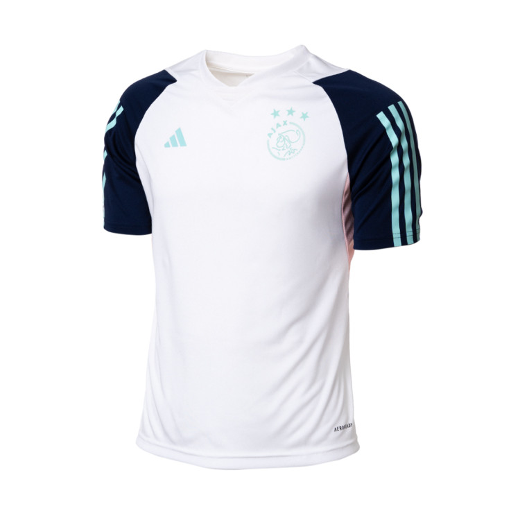 camiseta-adidas-ajax-training-2023-2024-nino-core-white-clear-mint-0