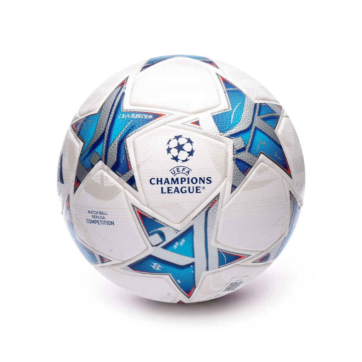 Balón adidas Champions League 2023-2024 White-Silver met Bright cyan-Team  royal - Fútbol Emotion