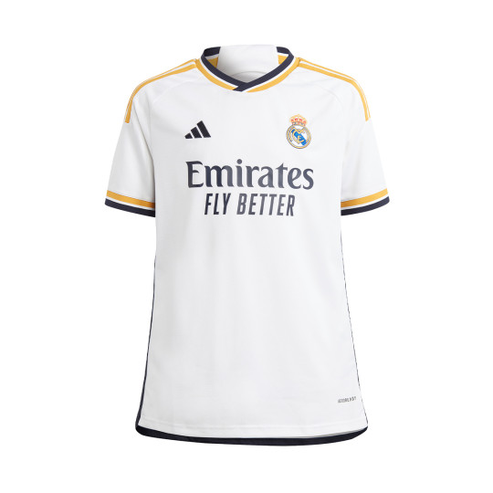 Jersey adidas Kids Real Madrid Home Jersey 2023 2024 White Futbol Emotion