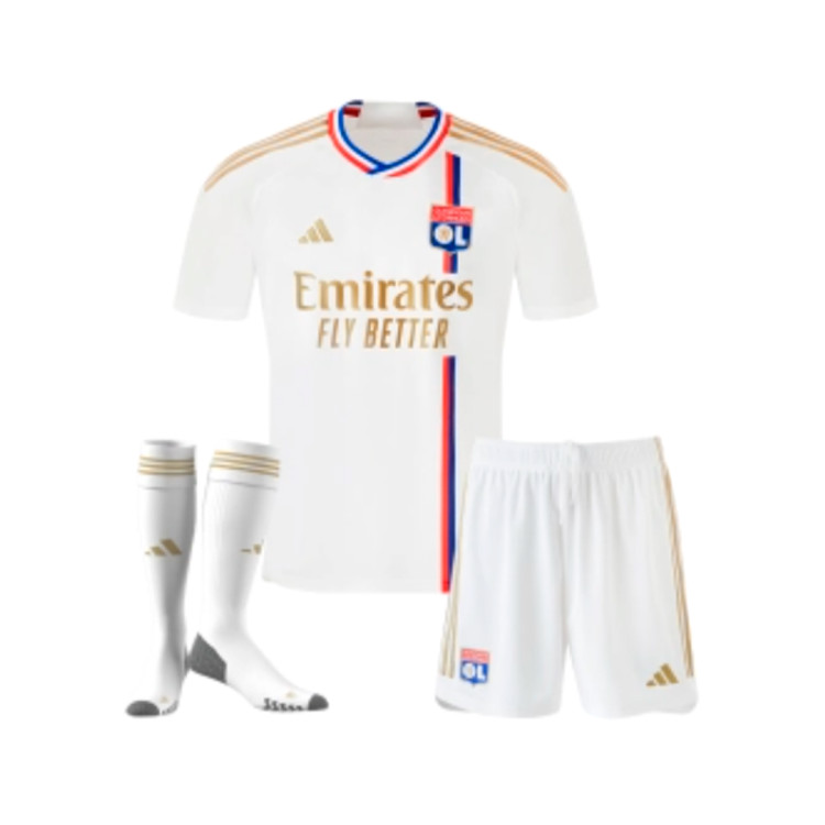 conjunto-adidas-olympique-lyon-primera-equipacion-2023-2024-nino-white-0