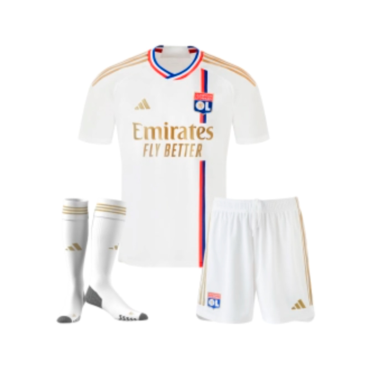 Kit adidas Kids Olympique Lyon Home Kit 20232024 White Fútbol Emotion