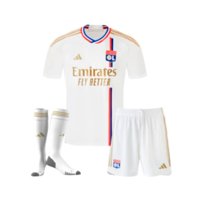 Conjunto Olympique Lyon Primeiro Equipamento 2023-2024 Criança