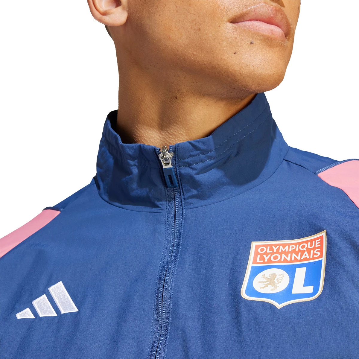 Veste adidas Olympique Lyon Entrainement 2023 2024 Tech Indigo Hazy Rose Futbol Emotion