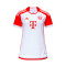 Camiseta FC Bayern de Múnich Primera Equipación 2023-2024 Mujer White-Red
