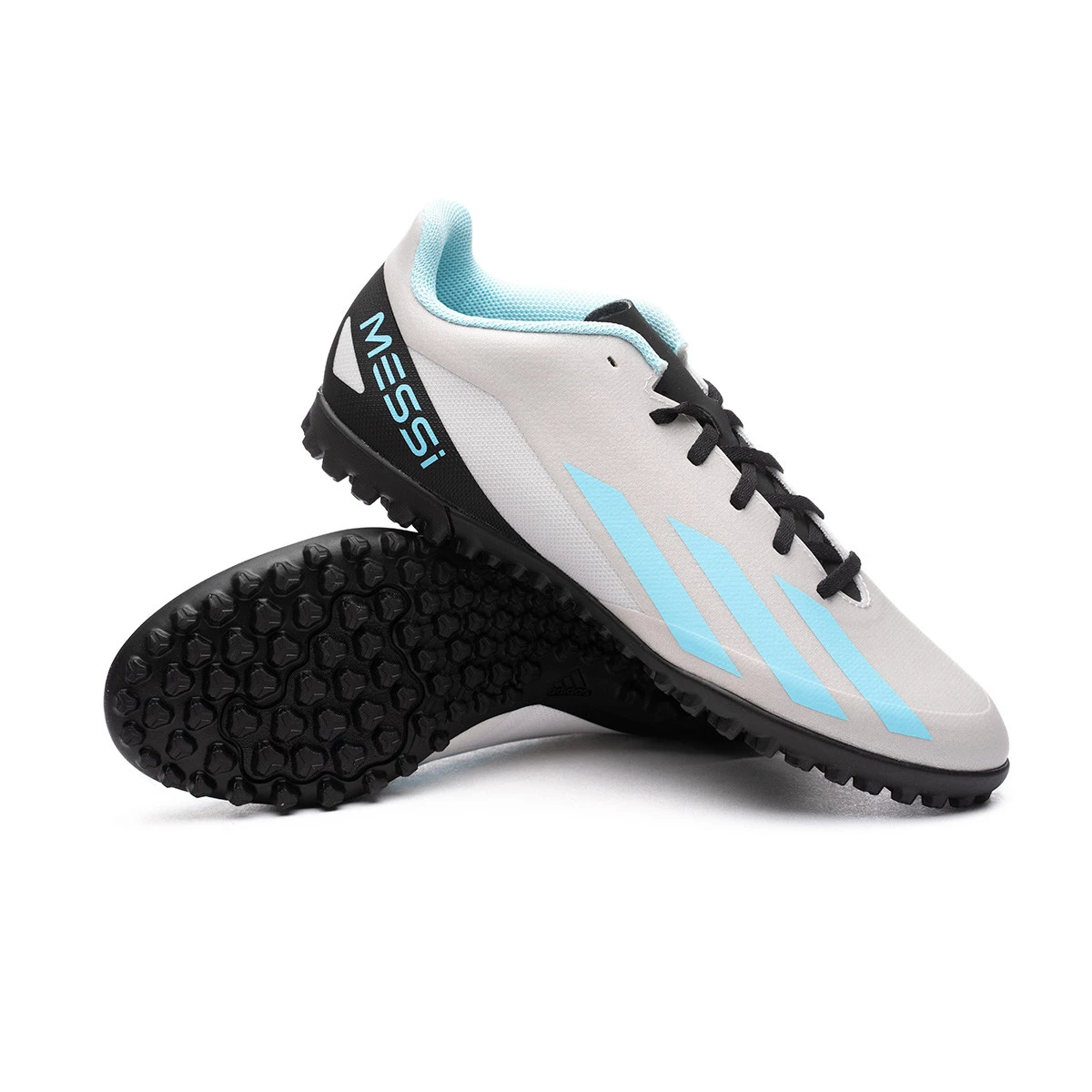 adidas Performance X CRAZYFAST MESSI.4 TF - Botas de fútbol multitacos -  silver metallic/bliss blue/core black/plateado 