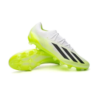 Chuteira X Crazyfast.1 AG Ftwr white-Core black-Lucid lemon