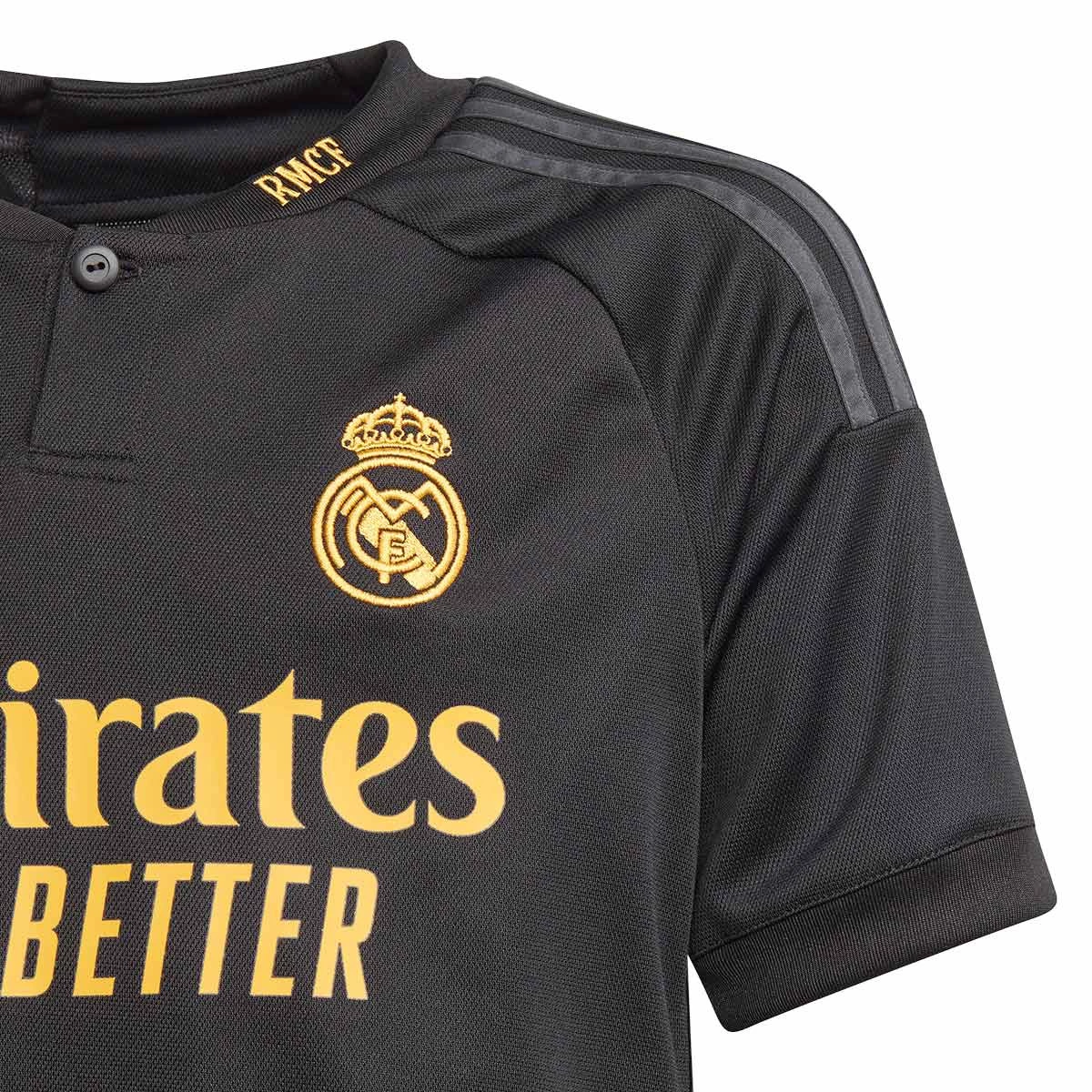 Camiseta adidas Real Madrid CF Tercera Equipación 2023-2024 Niño Black -  Fútbol Emotion