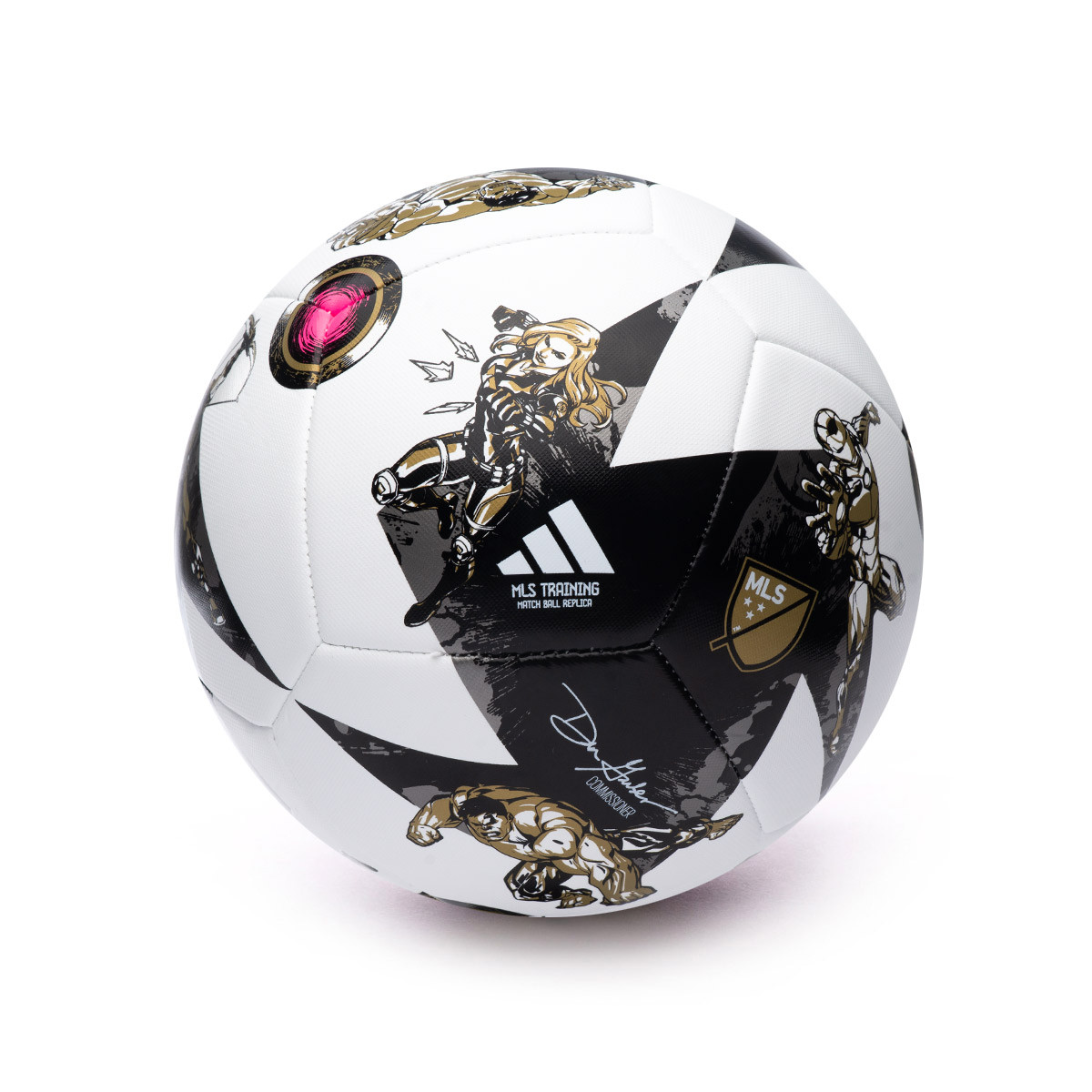 Ball adidas Major Soccer League MLS 20232024 BlackWhiteIron metGold