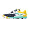 Zapatilla Cancha Cinta Adhesiva Niño Marino-Turquesa