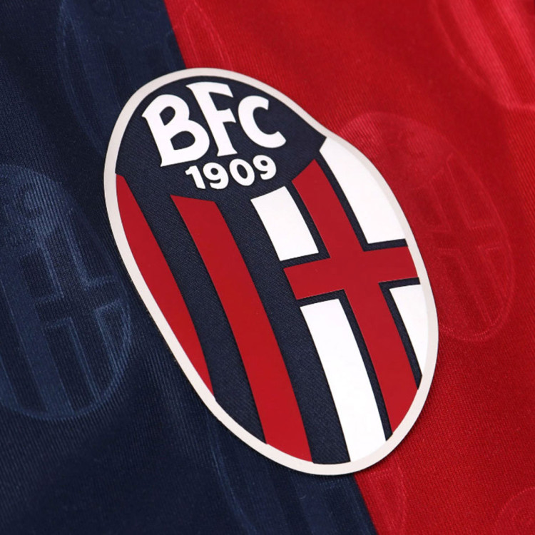 Camisola Macron Bologna FC 1909 Primeiro Equipamento 20232024 BlueRed