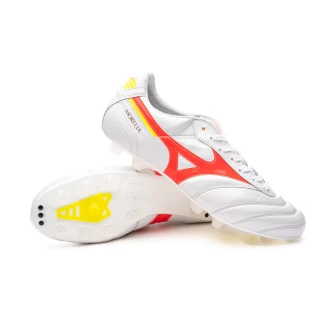 Chuteira Morelia II Japan FG White-Fiery Coral 2-Bolt 2