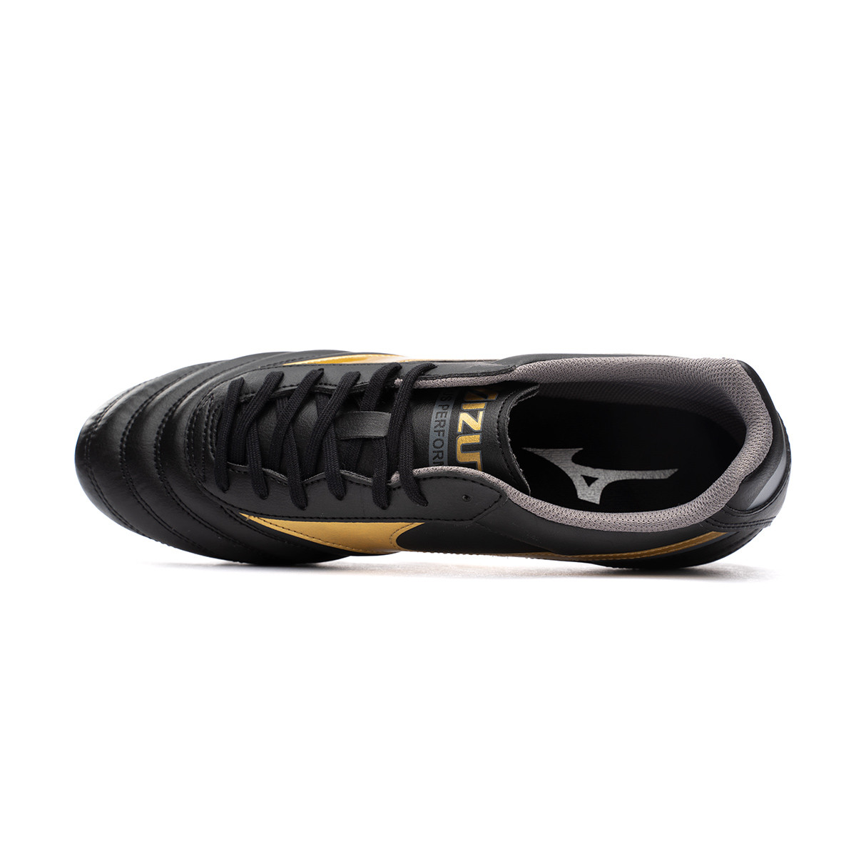 Chaussures de football Morelia en cuir Mizuno grande taille noir