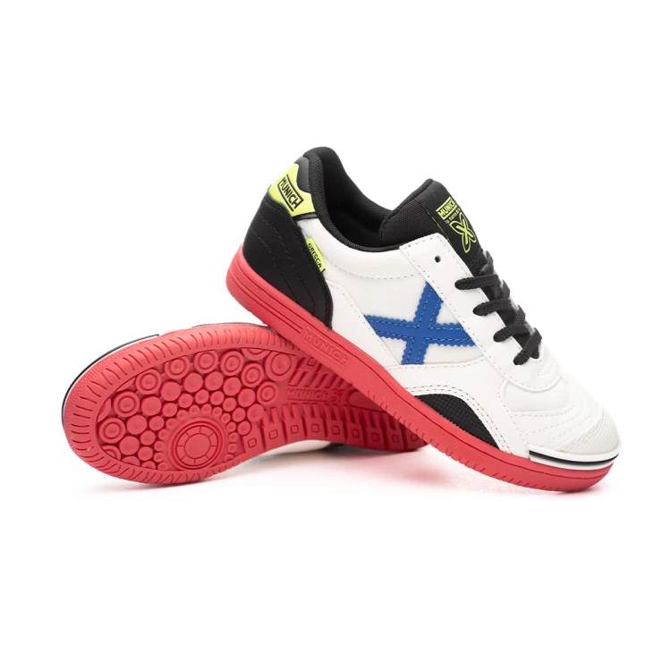 Sapatilha futsal Munich Gresca Nino White Futbol Emotion
