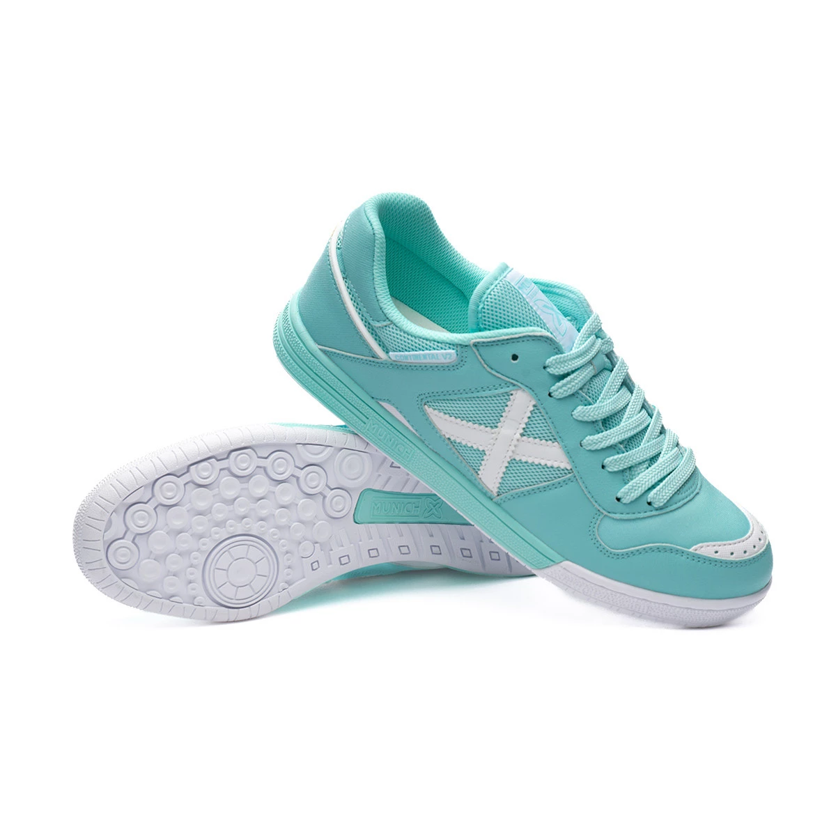 Sapatilha futsal Munich Continental V2 Turquesa F tbol Emotion