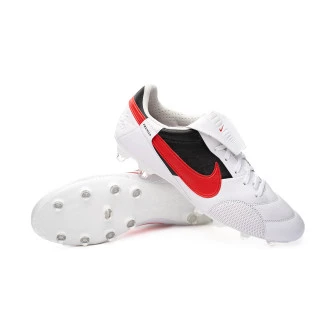 Chuteira The Nike Premier III FG White-Unversity Red-Black