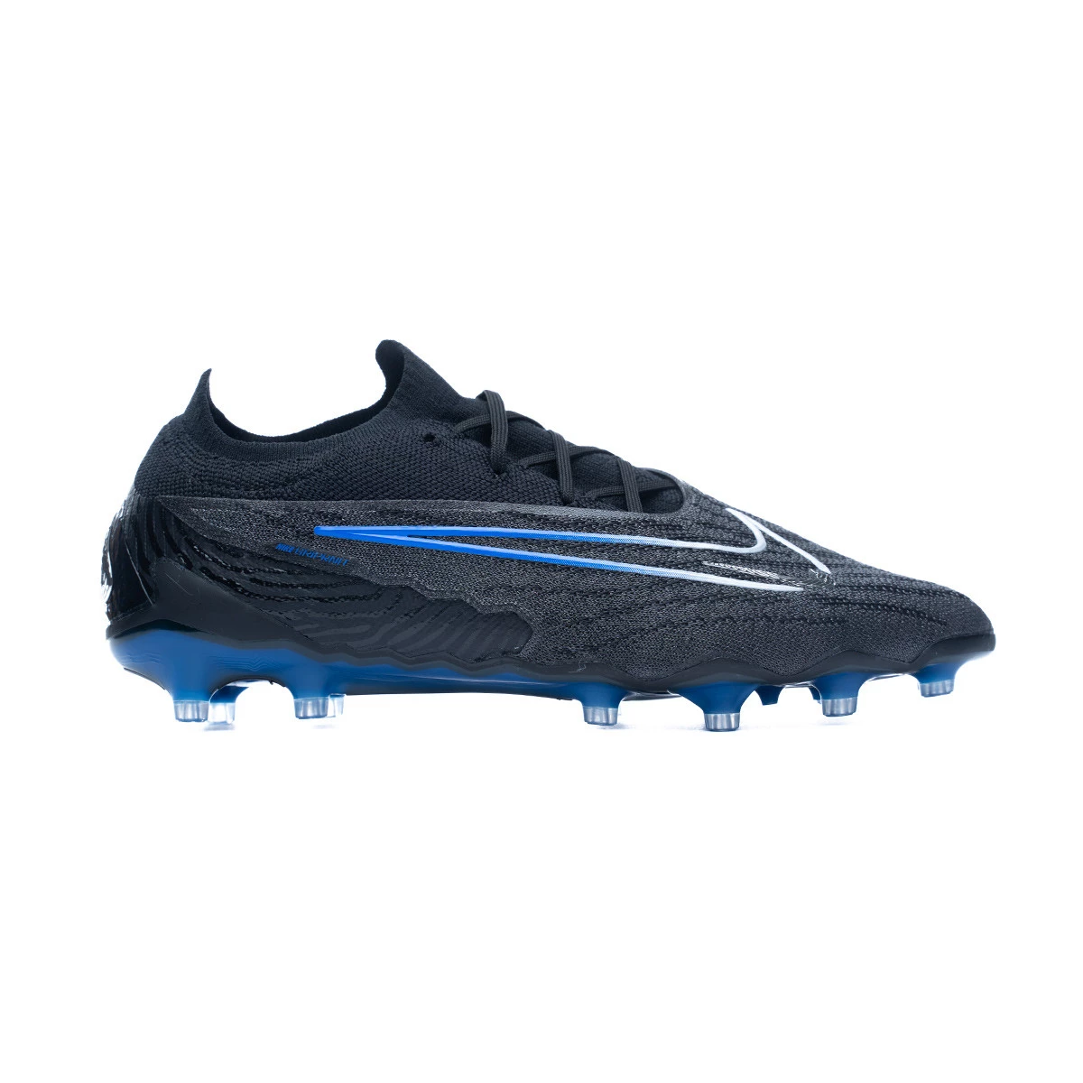 Football Boots Nike Phantom GX Elite AG Pro Black Chrome Hyper Royal Futbol Emotion