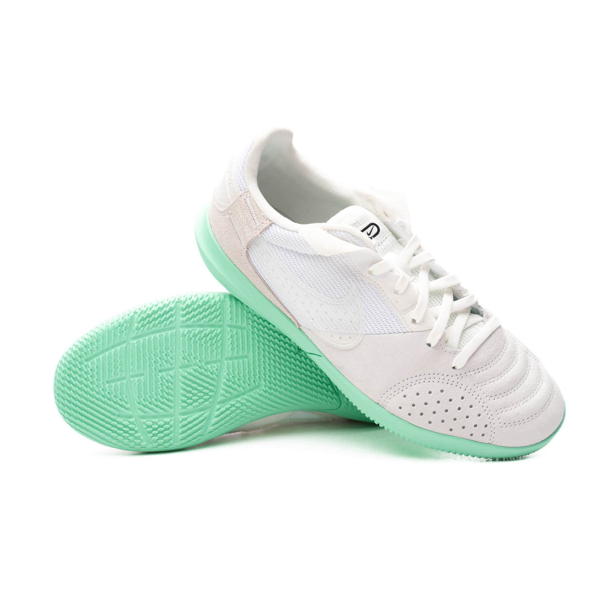 Hallenfußballschuh Nike Street Gato Niño Summit White-White-Green Glow -  Fútbol Emotion