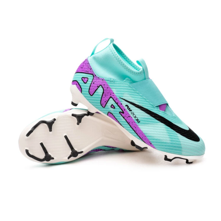 Football Boots Nike Kids Zoom Mercurial Superfly 9 Pro FG Hyper Turq Fuchsia Dream Black White Futbol Emotion