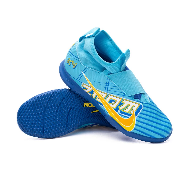 Indoor boots Nike Zoom Mercurial Superfly 9 Academy Kylian Mbappe IC Nino Baltic Blue White Futbol Emotion