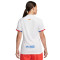 Camiseta FC Barcelona Segunda Equipación 2023-2024 Mujer White-University Red-Royal Blue