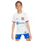 Camiseta FC Barcelona Segunda Equipación 2023-2024 Niño White-Royal Blue-University Red