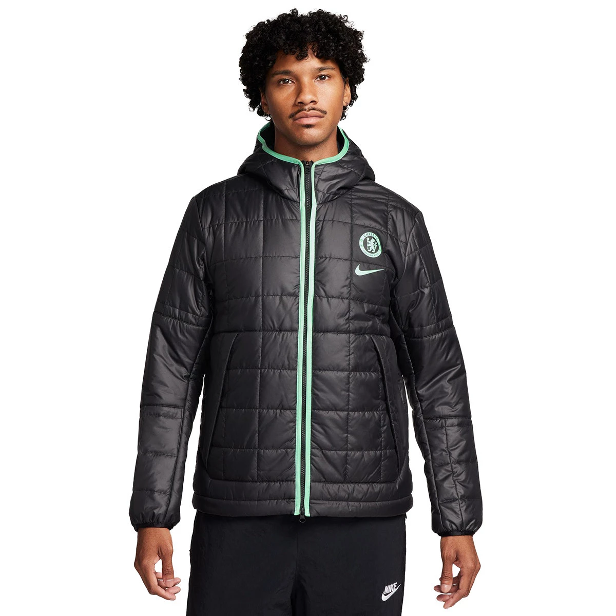 Veste Nike Chelsea FC Fanswear 2023 2024 Black Black Mint Foam Futbol Emotion
