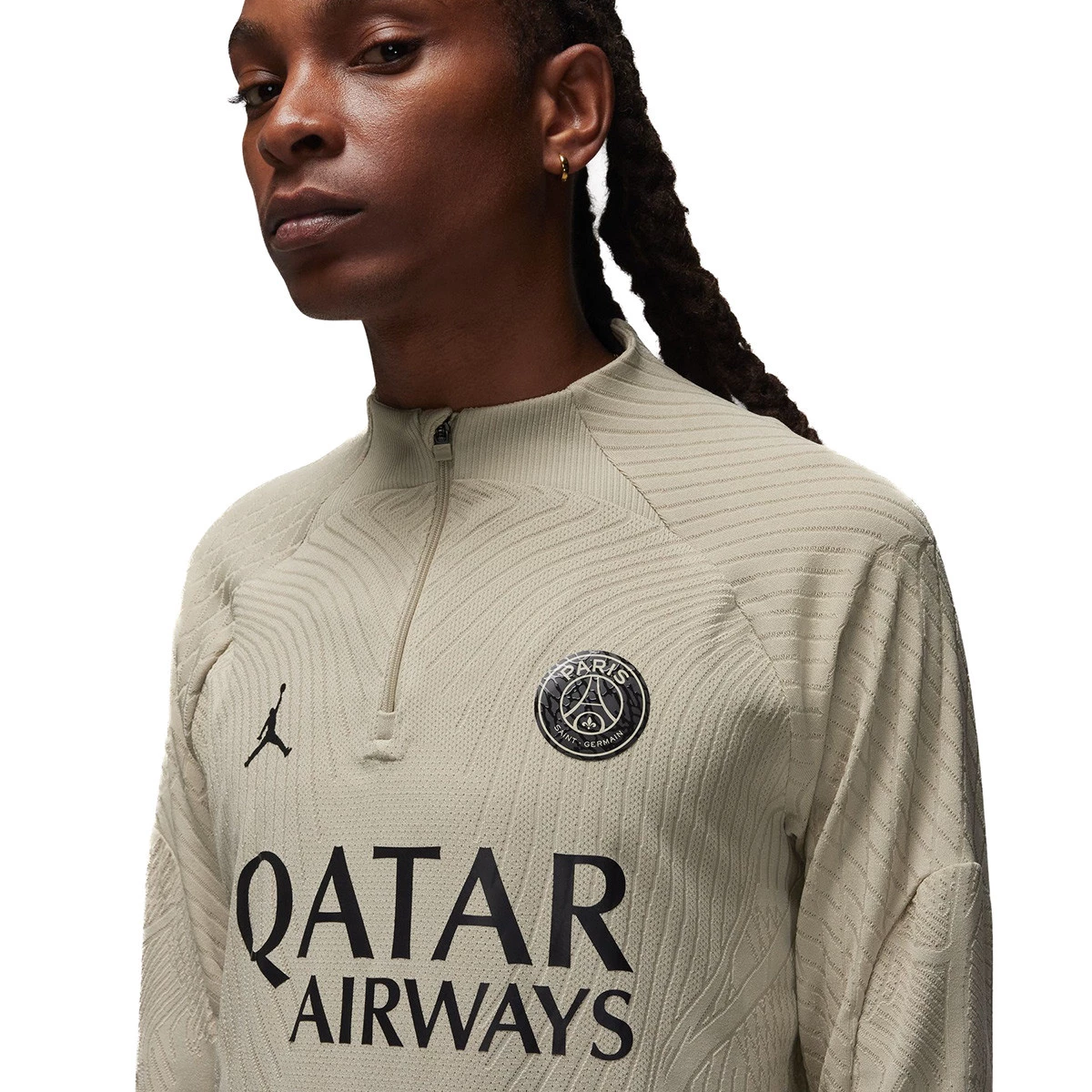 Sweatshirt Jordan Paris Saint Germain x Jordan Training 2023 2024 Stone Iron Grey Black Futbol Emotion